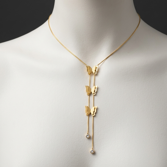 Elegant Butterfly Chain Necklace – Korean Style Necklace