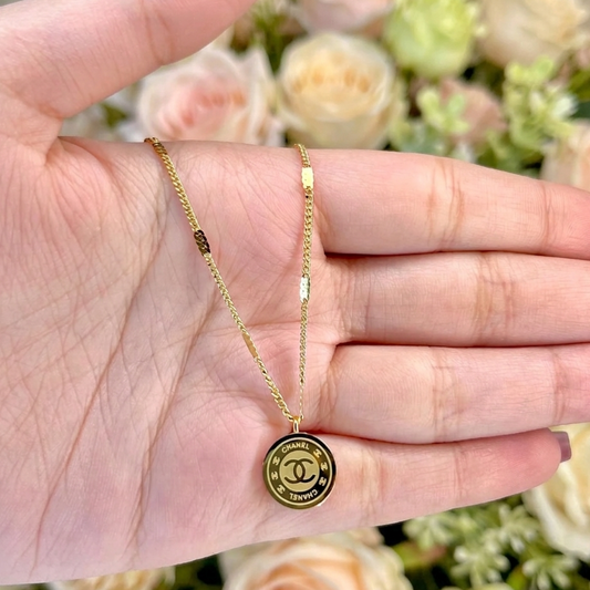Luxury Round Chanel Pendant Necklace – Designer Inspired